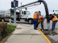 Stormwater drain cleaning